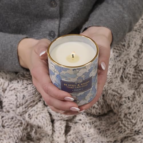 Image of Christian Art Gifts Be Still & Know Scented Candle: Soy Wax, Bible Verse