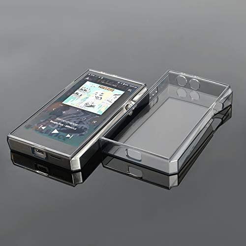 for iRiver SP2000 Case, Soft Crystal TPU Skin Case Cover for Iriver Astell&Kern SP2000 with Front Screen Protector Tempered Glass Clear Black