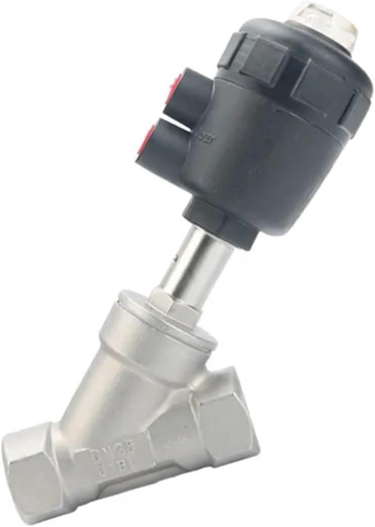 1pc DN15/20/25/32/40/50 Pneumatic Angle Valve Stainless Steel Y-type High Temperature Automatic Control Valve(3/4")