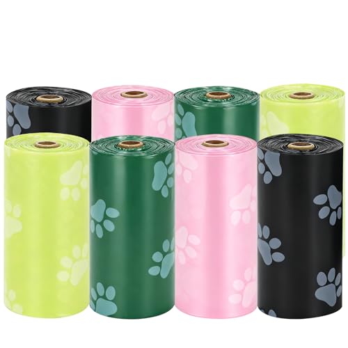 120Pcs Thick Dog Poop Bags Rolls Leak-Proof Poop Bags for Dog and Cats Litter 9x13 Inch Scented Pet Waste Bag for Small - Large Dogs Walking Fits Most Doggie Bag Holder for Leash