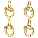 PH PandaHall 4 pinzas doradas reforzadas para joyas de latón, conector para pulsera de oro, extensión para colgante de caución para joyas, creación artesanal