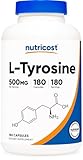 Nutricost L-Tyrosine 500mg, 180 Capsules