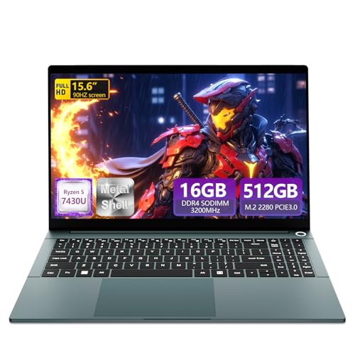 KUMNOSAL 2025 Laptop Computer,15.6 inch Gaming Laptop, Ryzen 5 7520H, Radeon Graphics, 16 GB RAM,512GB SSD, Wi-Fi 5, Long Battery Life, Win 11 Pro & Offic, Backlit Keyboard,ryzen 5 laptops