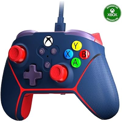 Surge Livewire Microwatt Controller (Blue), Junior Wired Controller for Xbox Series X|S, Xbox One, & Windows 10/11