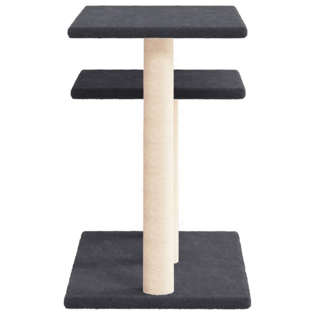 Postes rascadores para Gatos con Plataformas Gris Oscuro 62,5cm, LAPOOH Rascador Gato, Arbol Rascador para Gatos, Gatos Accesorios, Torre Gatos, Arranhador para Gatos, Casa para Gatos