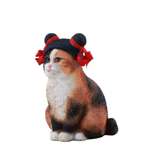 JXK MMOS X Fuwa-Style Moe Cat Sculpture with Double Bun
