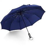 Windproof 10 rib structure: Most small or miniature umbrellas are made of 6 or 8 aluminum ribs, but this is equipped with 10 resin-reinforced fiberglass ribs that can be slightly bent to withstand strong gusts without turning out