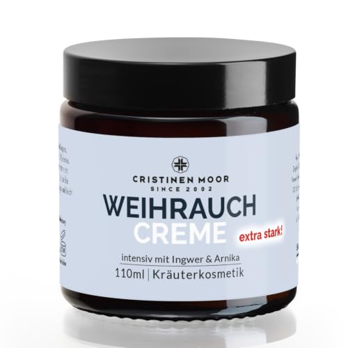 CristinenMoor Weihrauch Creme extra stark 110 ml I Weihrauchcreme für Muskeln Gelenke Haut mit Ingwer und Arnika