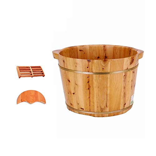 Baño de pies y masajeador de madera natural miniatura 3