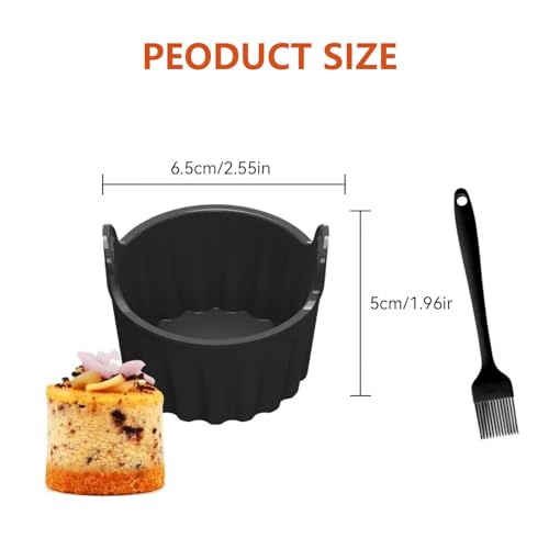 Silicone Egg Poacher for Air Fryer - Set of 4, Non-Stick Ramekins, Heat-Resistant Silicone Moulds, Microwave & Dishwasher Safe, Perfect Egg Cooker Cups for Healthy Breakfasts, Air Fryer Accessories - Image 3