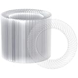 FOCUSLINE 7 Inch Clear Plastic Plates, 100 Count Disposable Heavy Duty Salad Dessert Plates, Premium Hard Plastic for Weddings, Parties & Events