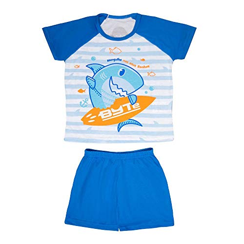 Pijama Short Infantil Masculino 6 - Tubarao Byte