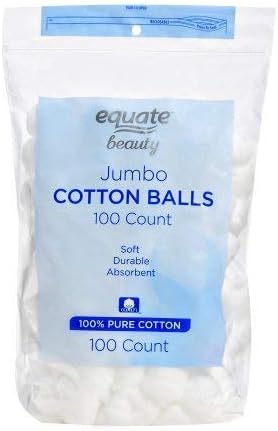 Equate Beauty Jumbo Cotton Balls, 100 Ct