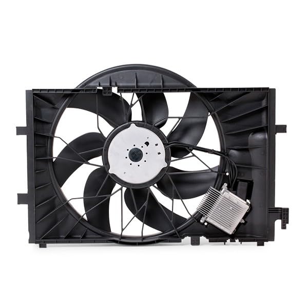 RIDEX 508R0085 Ventilador de motor con unidad de control con bastidor radiador (armazón) Motor sin escobillas Compatible con MERCEDES-BENZ Clase C Sedán W203