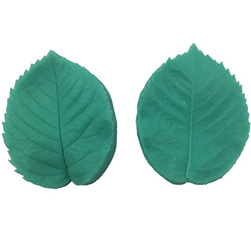 Funshowcase Sugarcraft All Purpose Rose Flower Leaf Vein Double Veiners Mold #TOP10