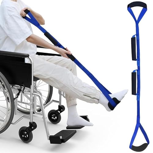Correa para levantadores de piernas con empuñaduras suaves y lazo rígido de soporte estable