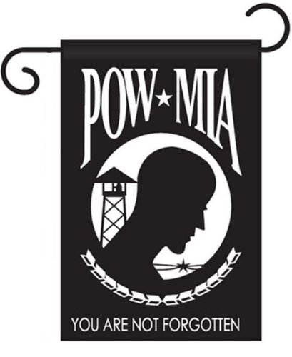 12x18 POW MIA Not Forgotten Garden Flag Nylon Embroidered Military Veteran