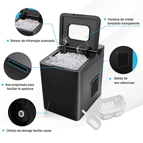 COSTWAY-Maquina-de-Hacer-Hielo-Cubitos-con-Forma-de-Bala-con-Aislamiento-Termico-Autolimpieza-Funcionamiento-Tactil-Pequeno-Electrodomestico-de-Hielo-para-Oficina-Cocina-y-Tienda-Negro