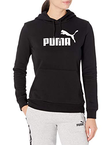 PUMA Women's Essentials Fleece Hoodie, Cotton Black, L