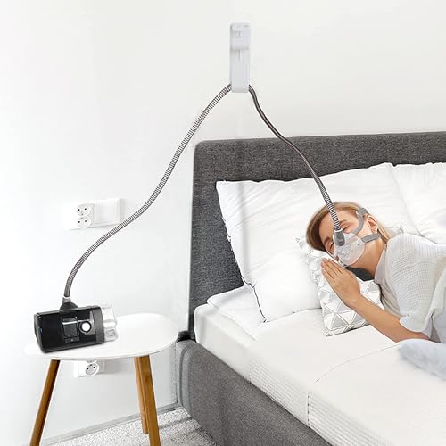 Image of 6.4ft CPAP Hose Cover + CPAP Hose Holder Hanger for Resmed AirSense 10 & 11 Tubing, CPAP Tube Cover to Reduce Condensation & Noise While Sleep, CPAP Tubing Hook for Bed to Avoid Hoses Tangle