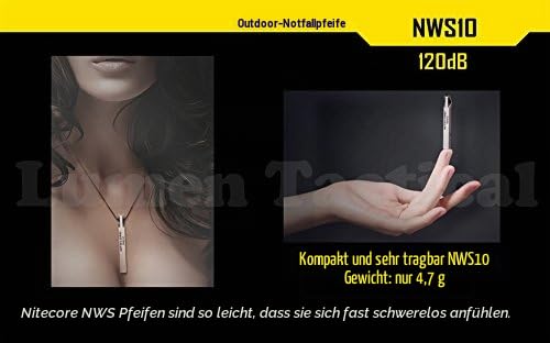 NITECORE Pfeife NiteCore Titan Notsignalpfeife NWS10, Silber, One Size, 127100 – Ansicht 6