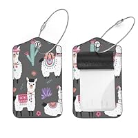 Confezione da 2 etichette per bagagli in pelle con anello in acciaio inossidabile, ali colorate con farfalle e fiori per bagagli da viaggio, con carta d'identità, perfette per individuare rapidamente