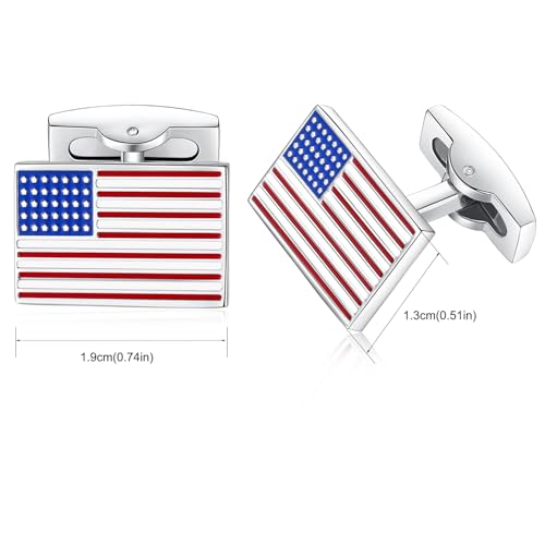 Mancuernillas HONEY BEAR Bandera USA para Hombre miniatura 4