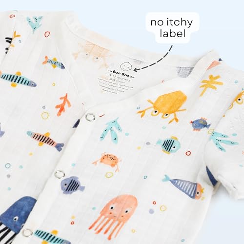 Image of The Boo Boo Club Kid'S 100% Muslin Organic Cotton Printed Button Shirt and Short Set | Half Sleeve Shirt | Summerwear Set | Kids Cothing Wear Set