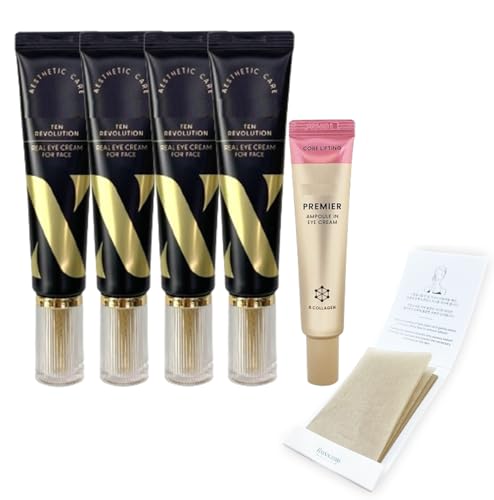 TEN Revolution Season 10 Real Eye Cream For Face 30ml X 4ea With Season 12 Eye cream 12ml + ROSANO Oil Control Paper
