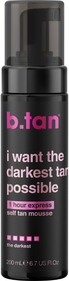 Ultra Dark Self Tanner Mousse | I Want The Darkest Tan Possible - Fast, 1 Hour Express Sunless Tanning Foam, Golden Bronzing Glow, Face & Body, No Fake Tan Smell, Vegan, Cruelty Free, 6.7 Fl Oz