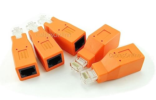 CablesOnline 5-Pack Adaptador Ethernet RJ45 Cat6/Cat5e miniatura 1