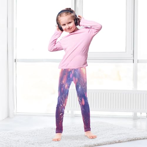 Bolaz Toddler Girls Leggings Printed Yoga Pants Leggings Firework for Kids4