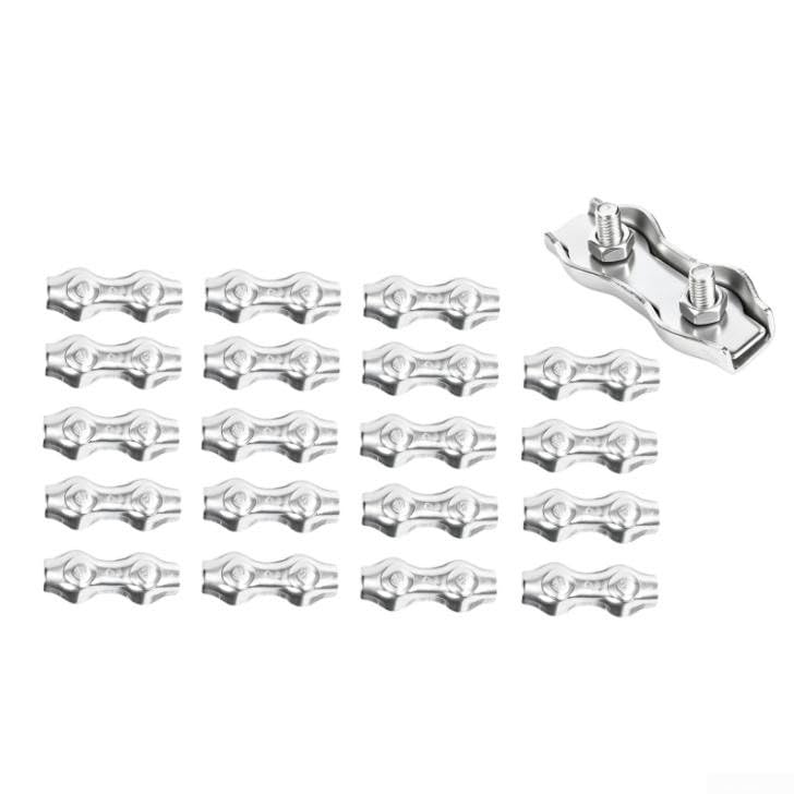 Clip Fissaggio Funi Metalliche Doppio Bullone(Double Clamp 10m)
