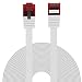 Produktbild BIGtec Ethernet LAN Kabel 7,5m Flexibles flaches Netzwerkkabel Patchkabel weiß flachband Cable Gigabit DSL ISDN Flachbandkabel Verlegekabel RJ45 Stecker