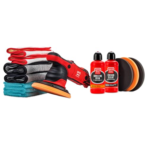 Griot's Garage G9 Orbital 2-Step Ceramic Kit for Car Polishing and Detailing, Includes Orbital Polisher, BOSS Correcting Cream, Finishing Sealant, 6.5