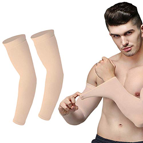 Image of INNERSTYLE Cotton UV Protection Arm Sleeves /Hand Socks - Fingerless, Sun Protection Gloves for Men and Women (Skin)