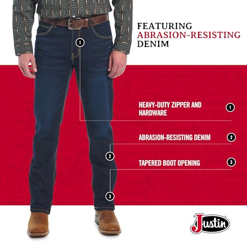 Justin Men's 1879 J2 Straight Leg Jeans3