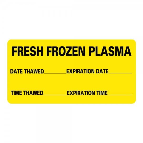 LabelValue.com | Fresh Frozen Plasma Medical Labels Orange 2