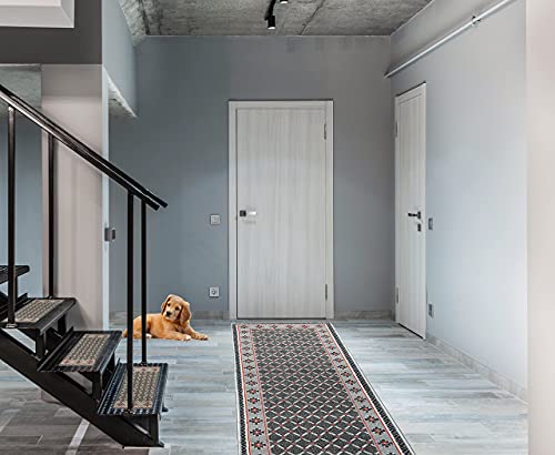 Stair Treads Carpet Rubber Backing (8.5” X 26”) – Stair Runners For Steps – Rubber Back Stair Rugs – Pet Dog Carpet For Stairs - Stairway Carpet Rug – Set Of 7 (1992-Gray) #TOP2