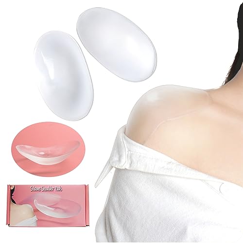 CUKIN Épaulettes Silicone réutilisables, coussinets auto-adhésifs, 1 paire