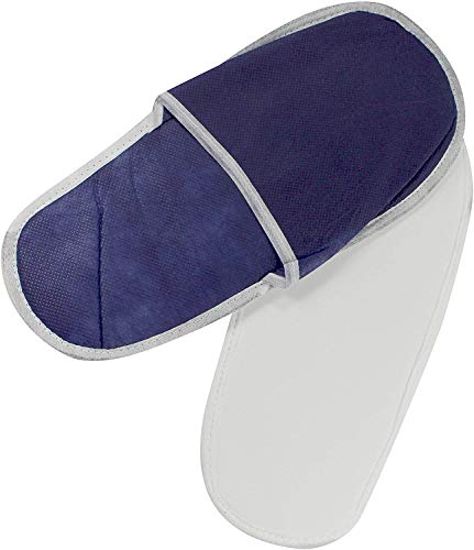 Pantoufles, Couvre-chaussures jetables à enfiler à l'intérieur, différentes tailles, emballés par paires - Bleu - bleu, 44 EU Cover