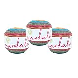 Lion Brand Yarn Mandala Yarn, Multicolor Yarn for Crocheting and Knitting, Craft Yarn, 3-Pack, Groot