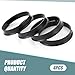 gunroil 4 Pack Car Tire Hub Center Ring, Anti-Stretch Shockproof Design, 2.36In Waterproof Durable Vehicle Hub Reduction Ring, Wheel Hub Seal Ring Replacement, Compatible with Some Sedan (Black)