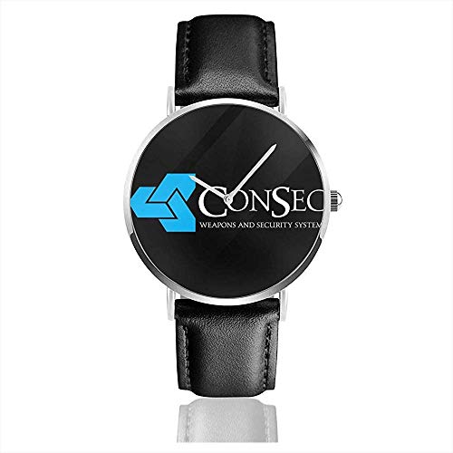 Unisex Business Casual Consec Waffen und Sicherheitssysteme Scanner, Trucker Cap Uhren Quarz Leder Uhr
