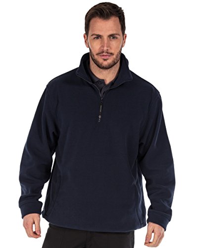 Image of New Regatta Mens Thor Overhead Symmetry Fleece Quarter Zip Sweat Jacket Top (L 42", Dark Navy)