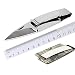 Money Clip Pocket Folding Knife - EDC Fold Knives Stainless Steel Silver Blade and Handle (Silver)