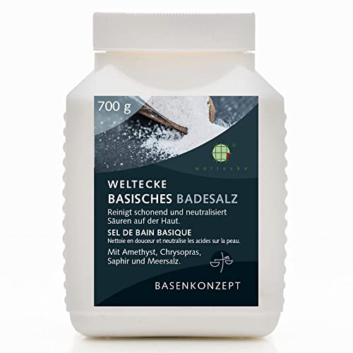 Weltecke Sel de Bain Relaxant 700 g | Sans Toxines ou Additifs & 100% Naturel | Parfait pour du Bain de Pieds, Bain de Mains ou du Spa | Avec du Sel Marin & Minéraux Naturels | Pour Peaux Sensibles