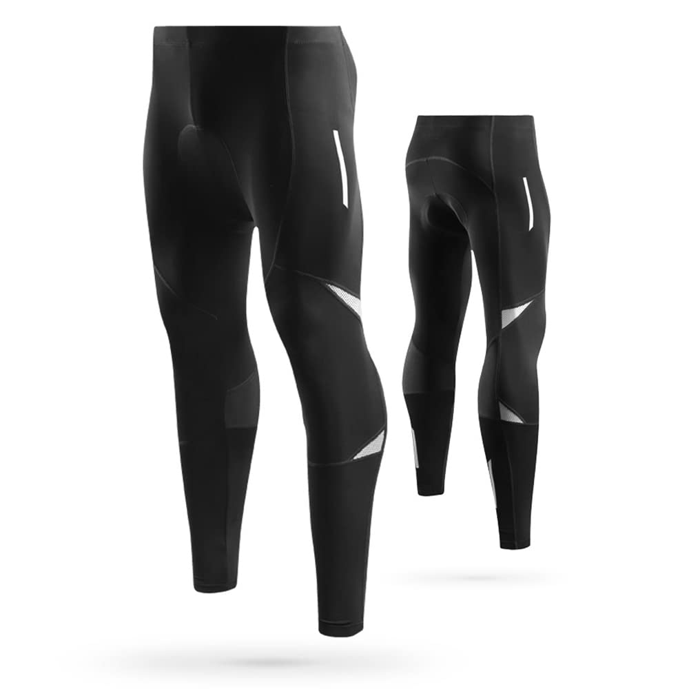 aixing Men's Reflective Bicycle Pants Padded Cycling Tights Leggings Outdoor Rig Bike Pants-picture-34