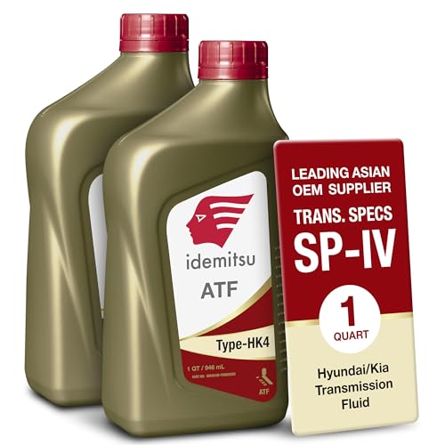 Idemitsu ATF Type HK4 Automatic Transmission Fluid for Hyundai, Kia – 1 Quart, Pack of 2 | Engineered for Smooth Shifting and Superior Protection