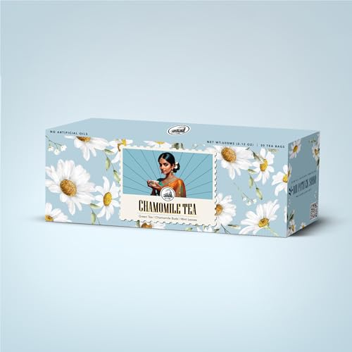 Image of Dorje Teas Chamomile Darjeeling Tea | 30 Pyramid Teabags (Pack of 1) | Selim Hill Estate | Soothing Floral Flavour | Promotes Sleep & Stress Relief | Organic Whole Leaf Blend | 30 Cups